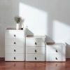 【CL】26Q3#6606 6607 Multi-layer bedside table storage, white four-layer drawer cabinet, simple home organizing cabinet, storage cabinet, bedroom wardrobe storage box Application Scenario